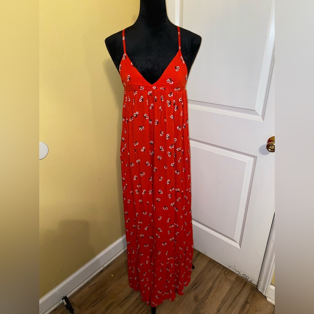 Red long dress. Size is an extra small.